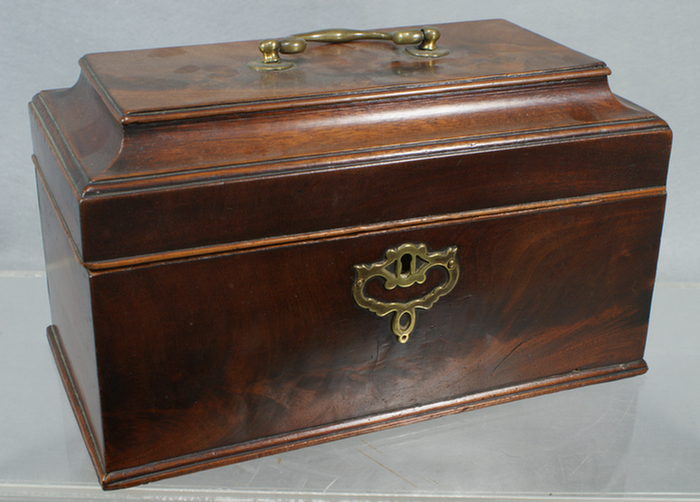 Mahogany Georgian tea caddy, double
