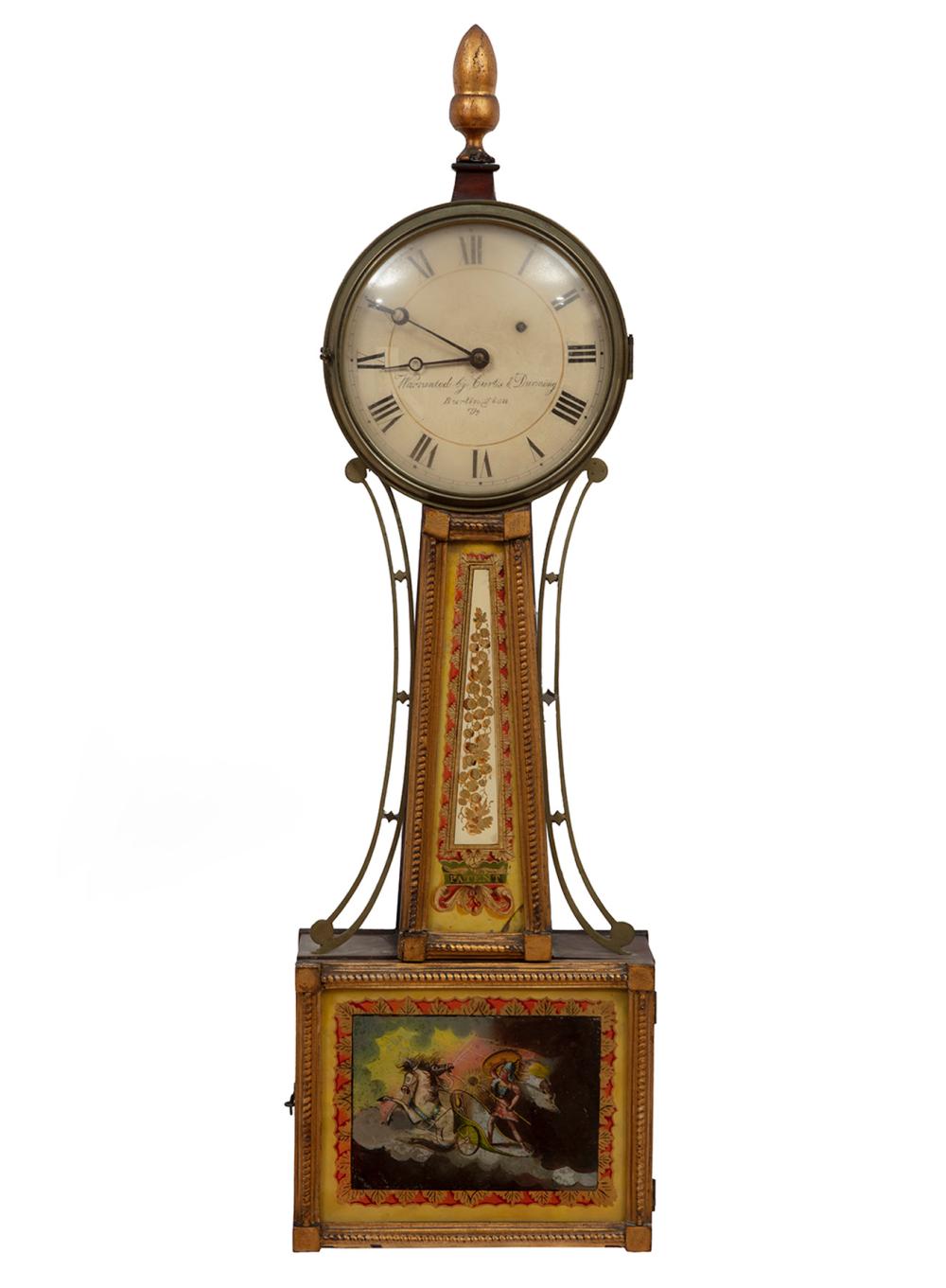 MAHOGANY, GILT BANJO CLOCK