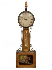 MAHOGANY, GILT BANJO CLOCK "CU