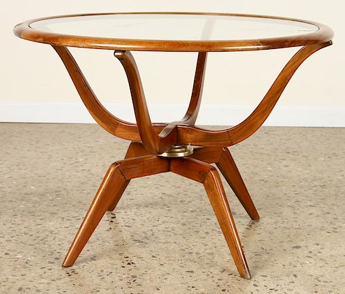 MAHOGANY GLASS COFFEE TABLE