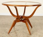 MAHOGANY GLASS COFFEE TABLE SP