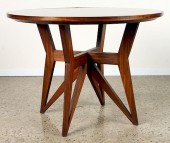 MAHOGANY GLASS TOP CENTER TABL