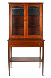 MAHOGANY & GLASS VITRINE CABIN