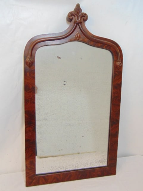 MAHOGANY GOTHIC STYLE MIRROR,