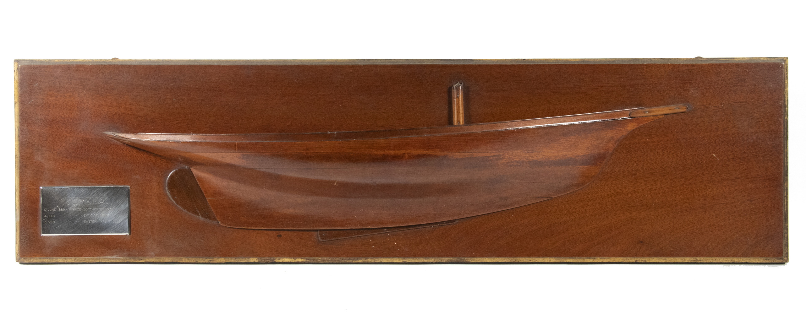 MAHOGANY HALF HULL YACHT
