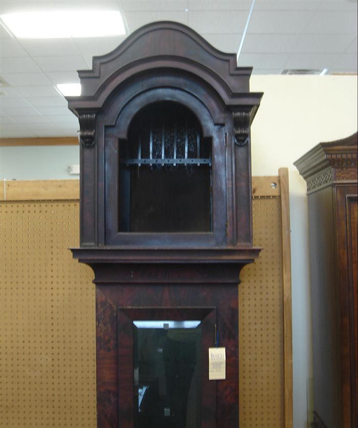 Mahogany hall clock case,