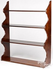 MAHOGANY HANGING SHELF, LATE 1