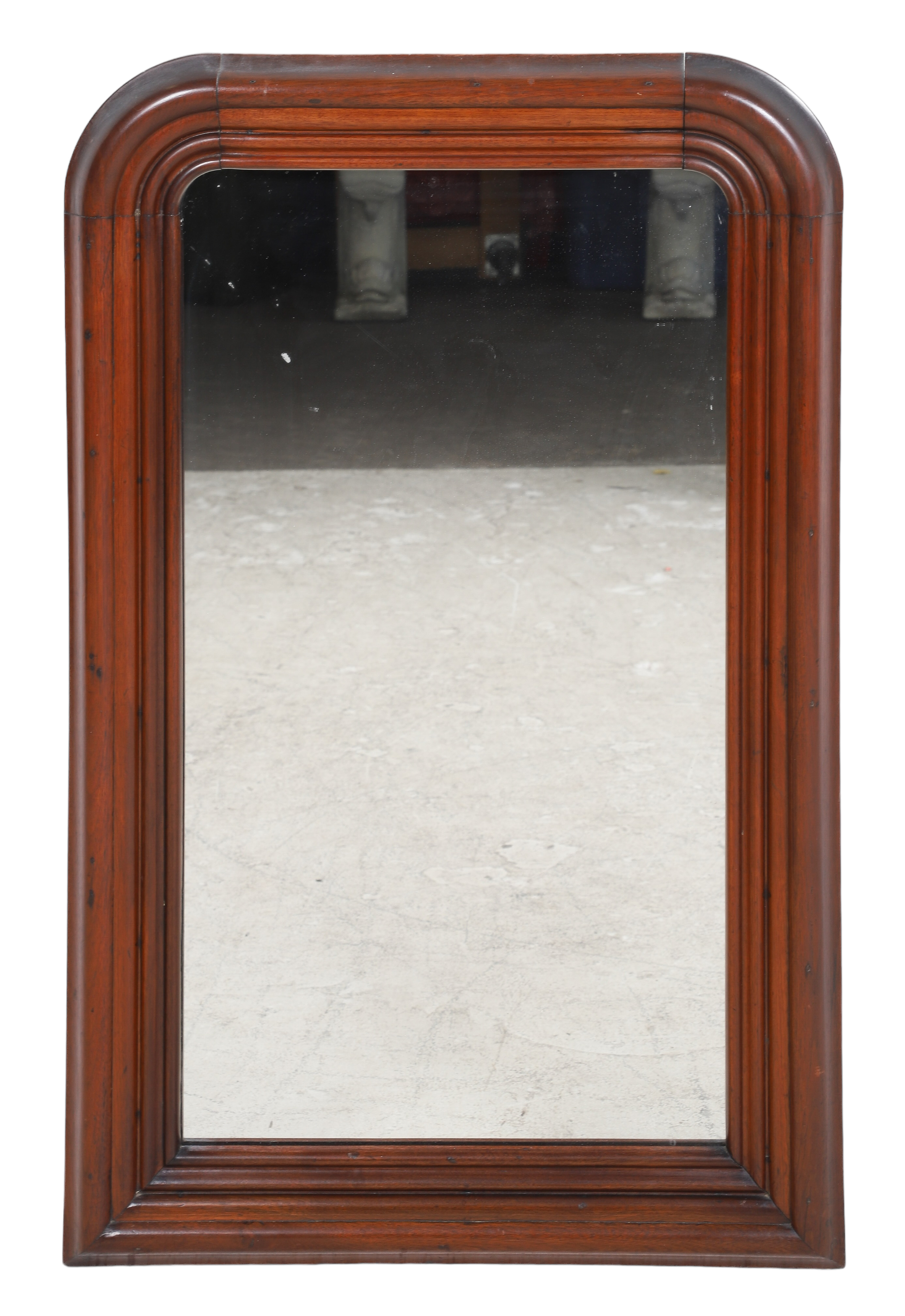 Mahogany hanging wall mirror,