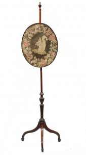 MAHOGANY HEPPLEWHITE POLE SCRE