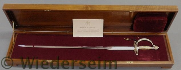 Mahogany herringbone inlaid cased