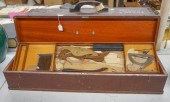 MAHOGANY HINGED CASE WITH DRAF