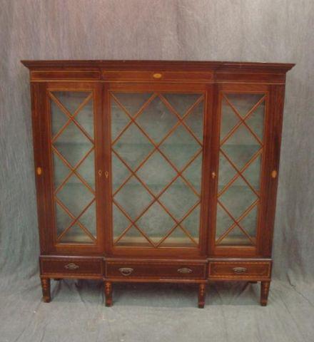 Mahogany Inlaid 3 Door and 3 Drawer