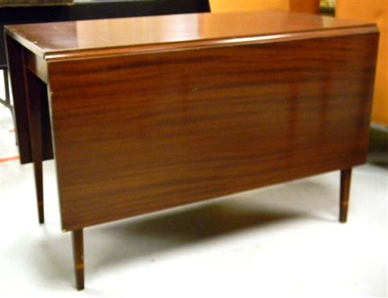 Mahogany inlaid drop leaf table 