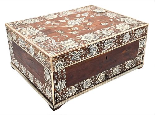 MAHOGANY INLAID LAP DESK, HAVING