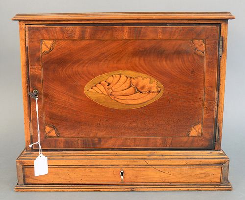 MAHOGANY INLAID ONE DOOR CABINET