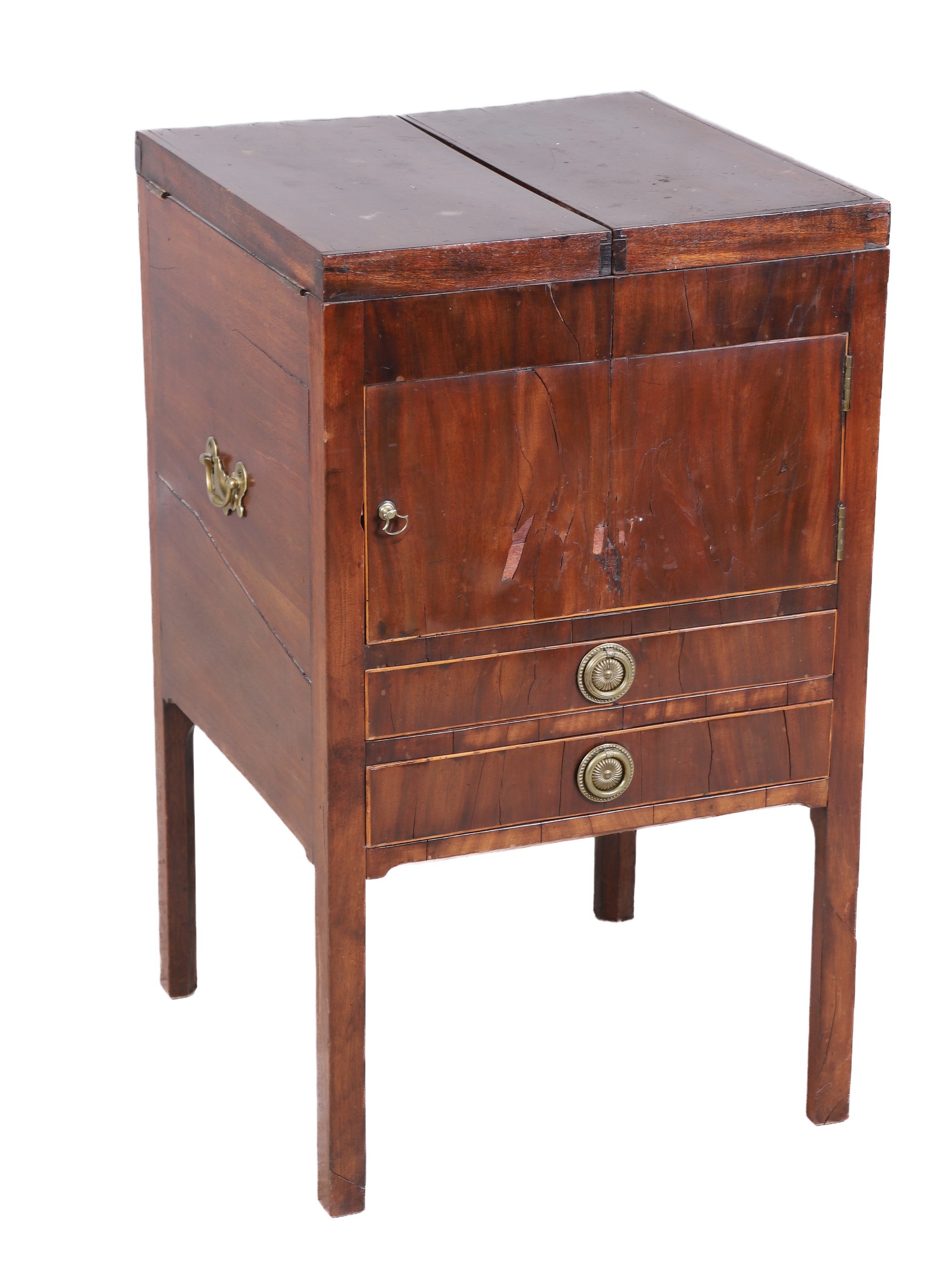 Mahogany inlaid sewing stand,