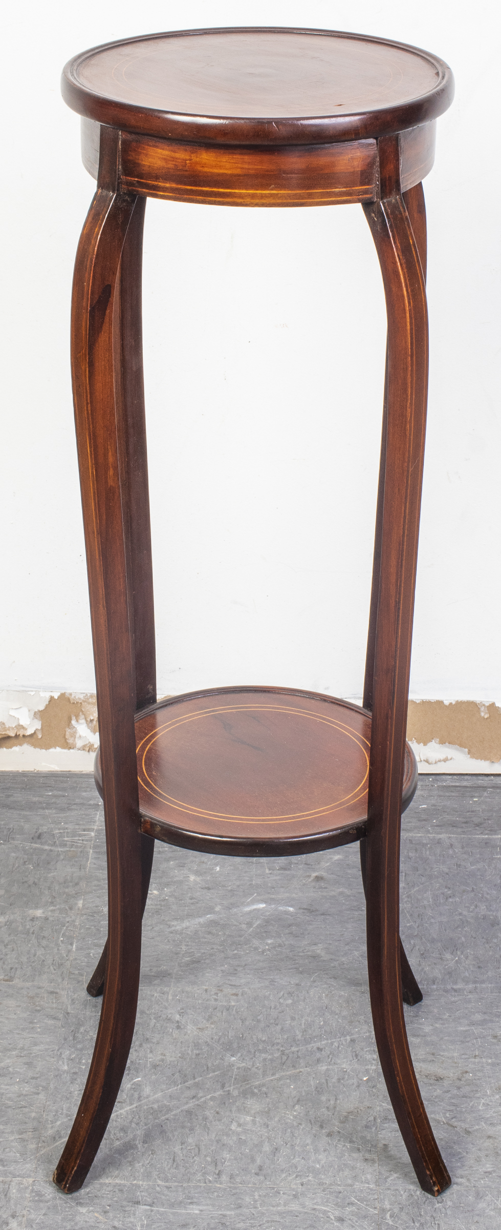 MAHOGANY INLAID TWO TIER PLANT