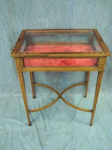 Mahogany Inlaid Vitrine. Adams