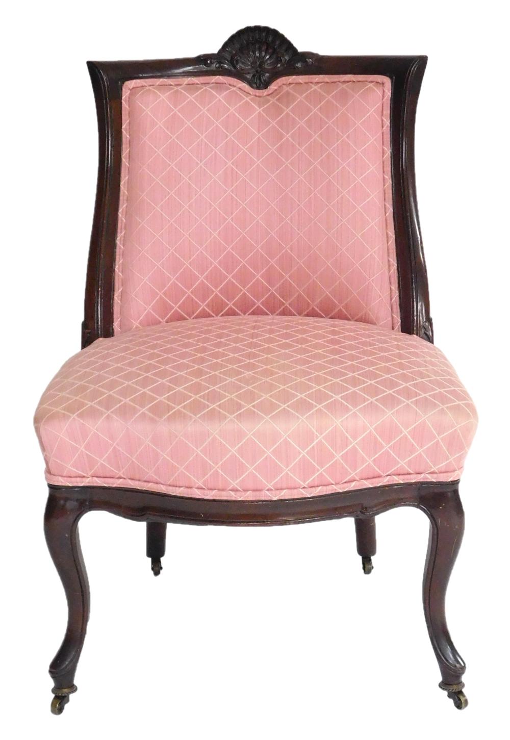 MAHOGANY LADY'S SIDE CHAIR WITH