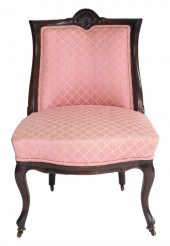 MAHOGANY LADY'S SIDE CHAIR WIT