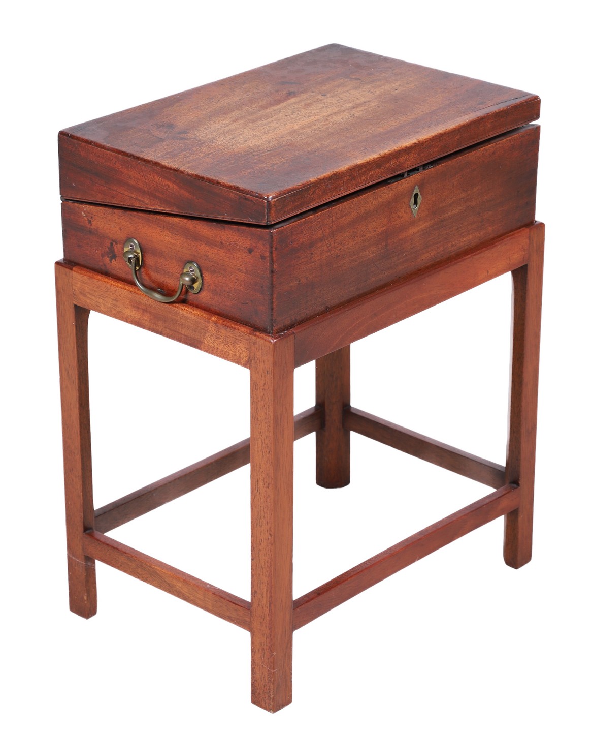 Mahogany lap desk, green felt