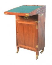 MAHOGANY LAP DESK MOUNTED ON B