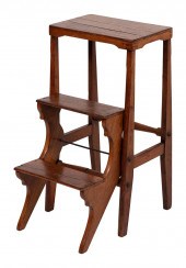 MAHOGANY LIBRARY STEPS EARLY 2