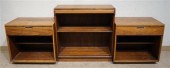MAHOGANY LOW OPEN SHELF AND PA