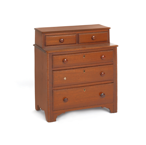 Mahogany miniature chest of drawers