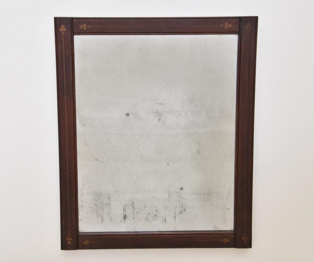 Mahogany mirror, 19th c. with