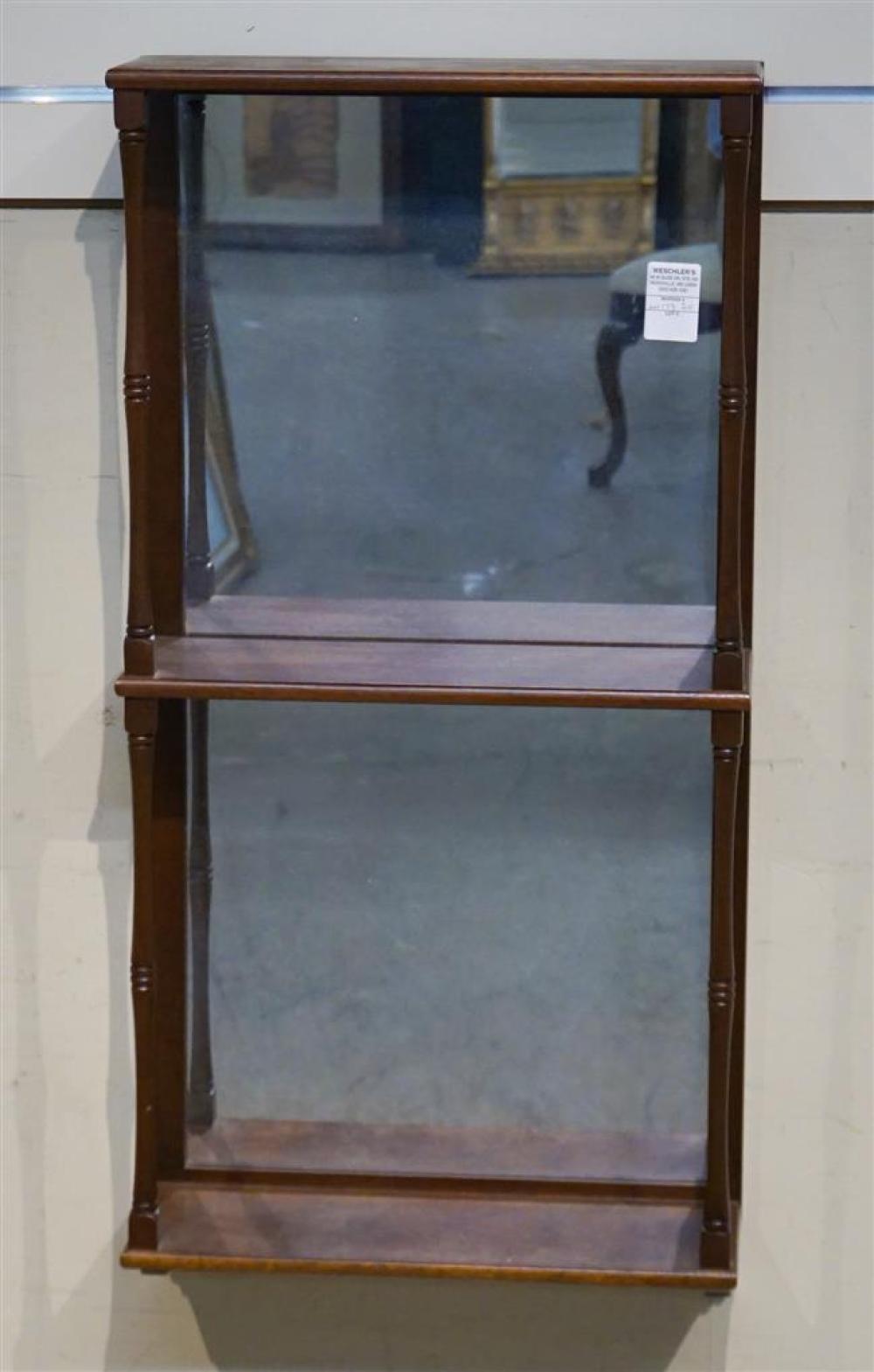 MAHOGANY MIRRORED-BACK HANGING