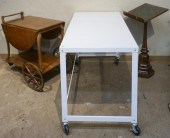 MAHOGANY MUSICAL STAND, ROLLIN