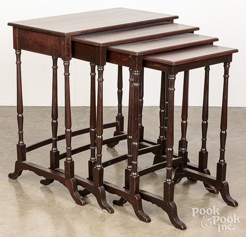 MAHOGANY NESTING TABLESMahogany