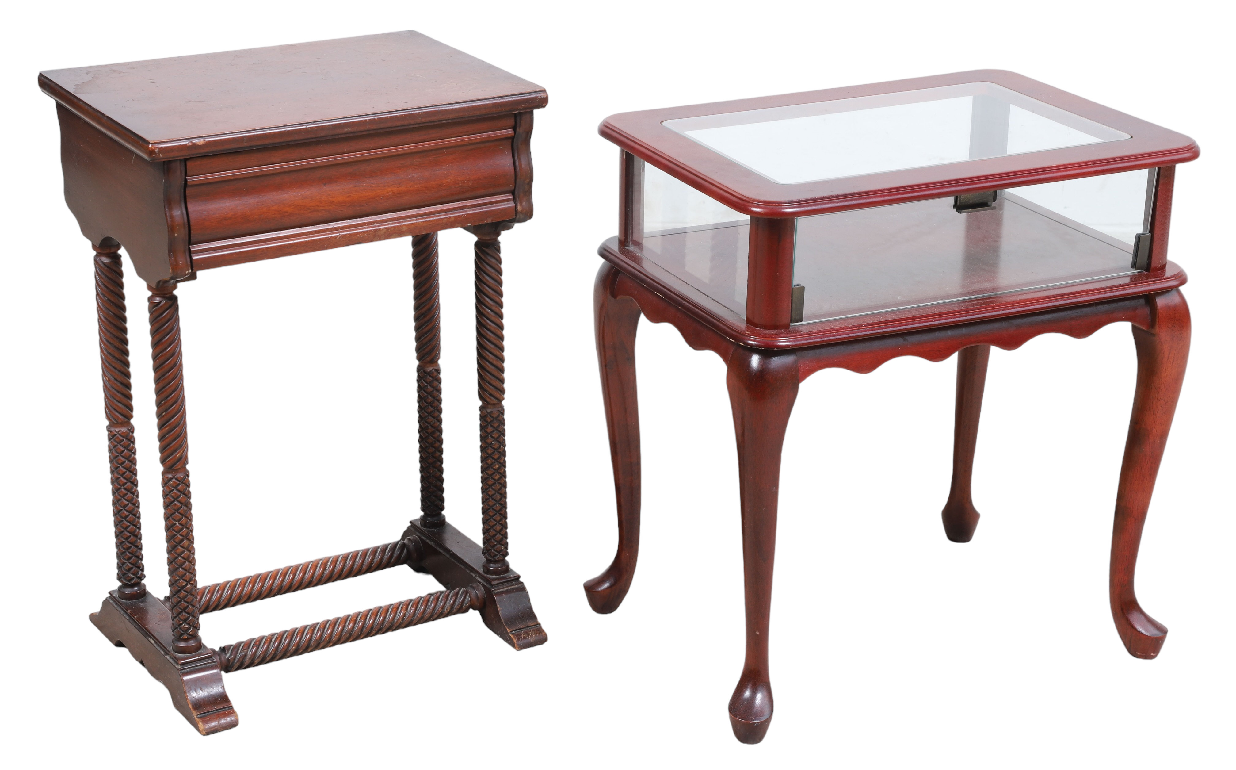 Mahogany one drawer stand, with