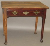 MAHOGANY ONE DRAWER TABLEca. 1