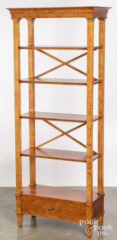 MAHOGANY OPEN SHELF CABINETMah