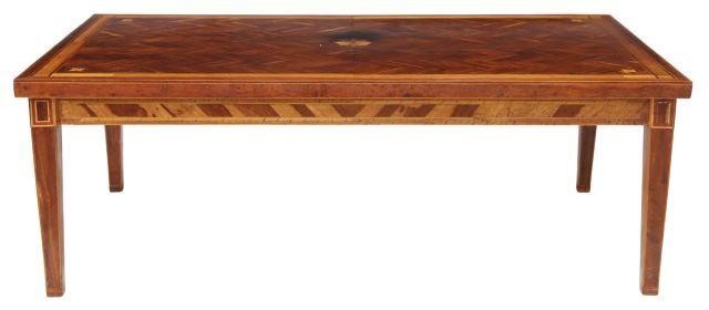 MAHOGANY PARQUETRY LOW COFFEE