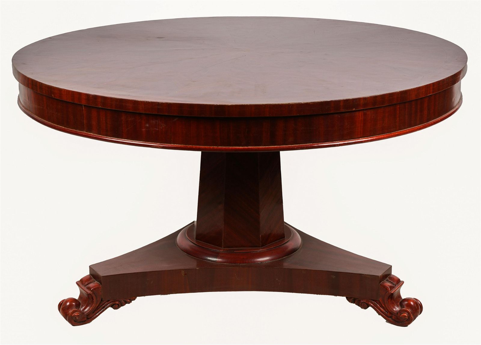 MAHOGANY PEDESTAL DINING