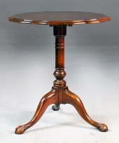 Mahogany Piecrust TableScallop