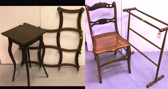 Mahogany plant stand  square on
