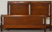 MAHOGANY QUEEN SLEIGH BEDSTEAD
