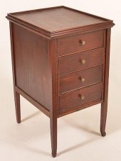 MAHOGANY RECORD STORAGE CABINE