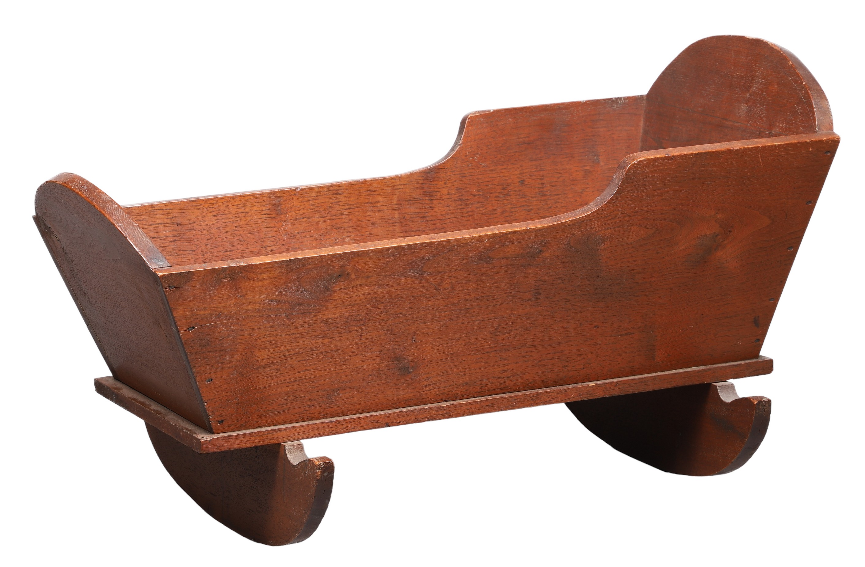 Mahogany rocking cradle, square