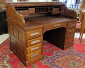 MAHOGANY ROLL-TOP DESK Doten-D