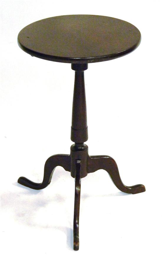 Mahogany round candlestand  19th