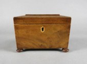 MAHOGANY SARCOPHAGUS SHAPED TE