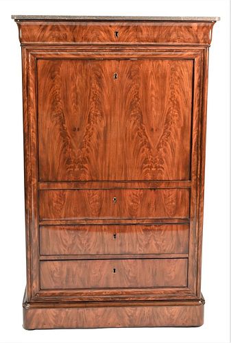 MAHOGANY SECRETAIRE ABATTANT,