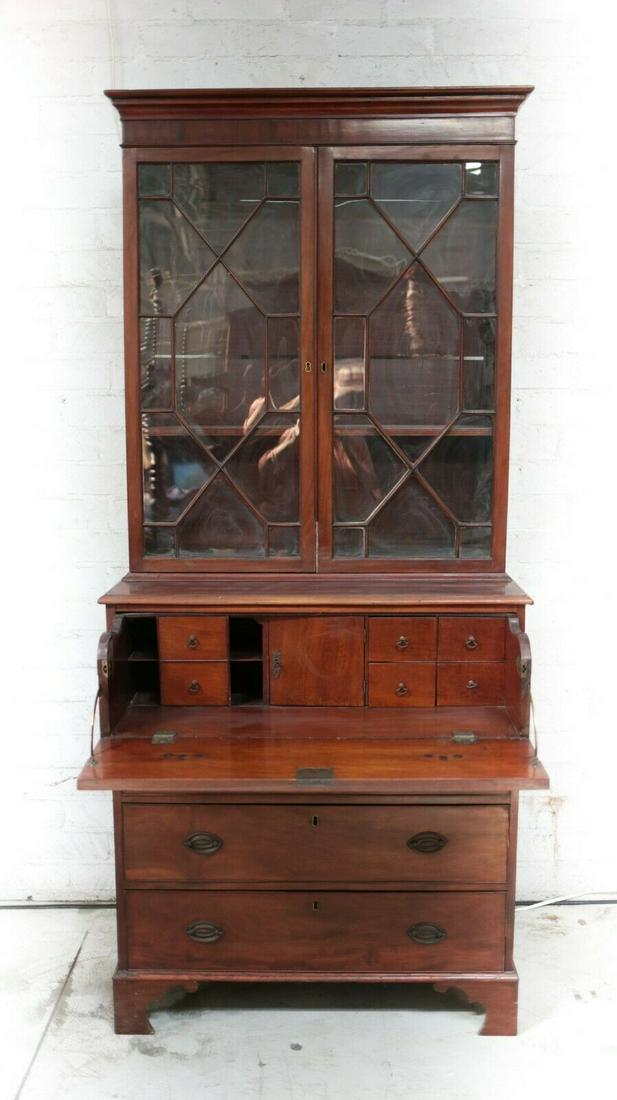 MAHOGANY SECRETARY CABINET WITH