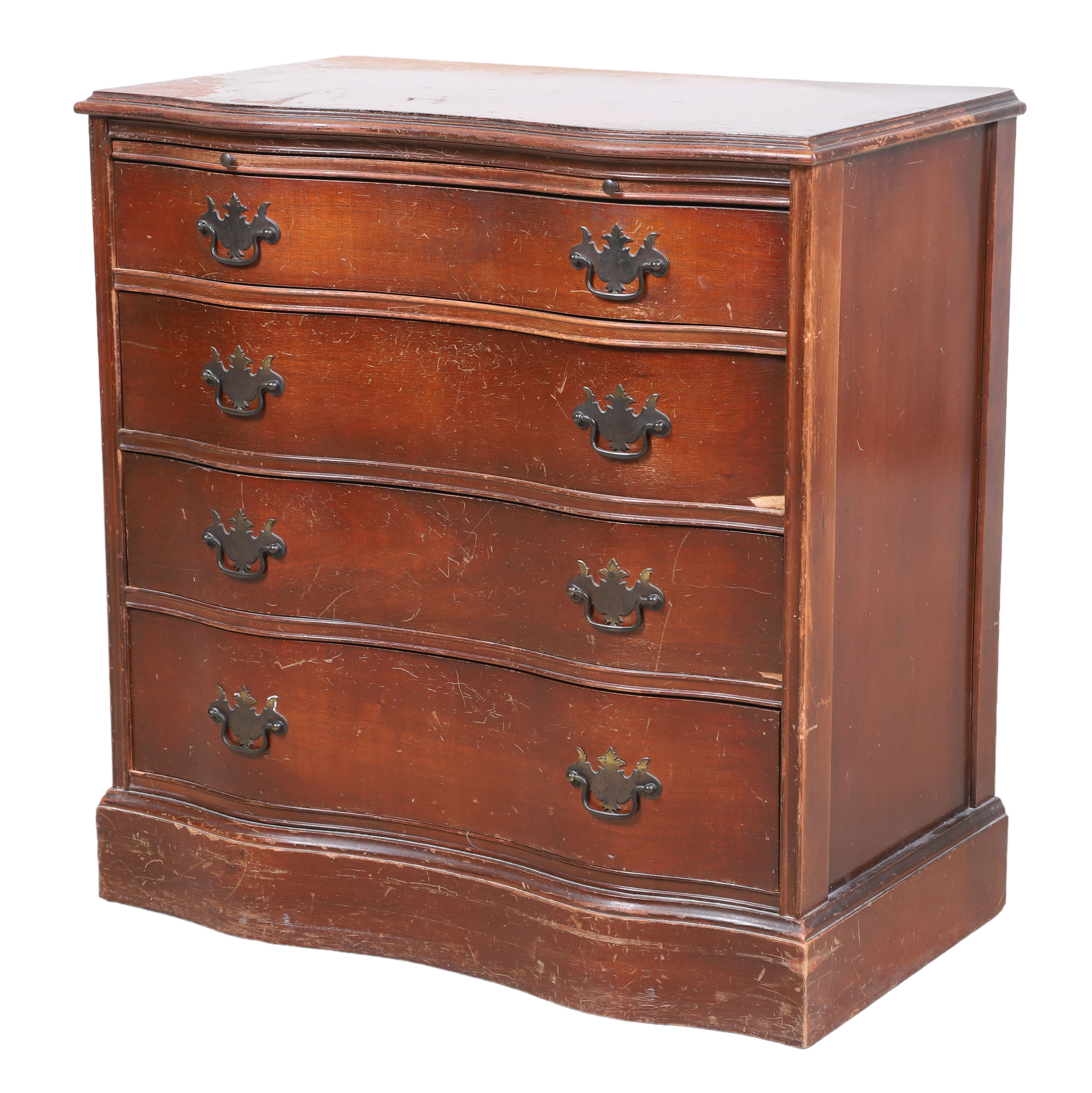 Mahogany serpentine front bachelors