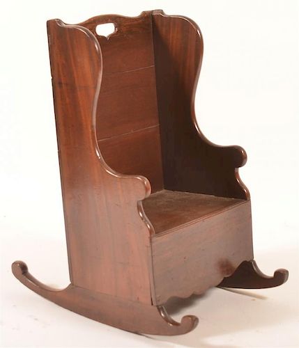 MAHOGANY SETTLE FORM CHILD'S